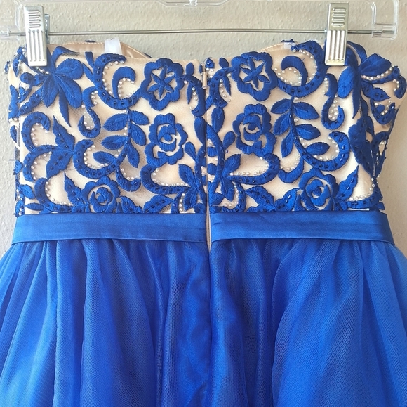 Rachel Allan Royal Blue Birthday Strapless Tutu Women"s Dress Size 12 - Picture 6 of 7
